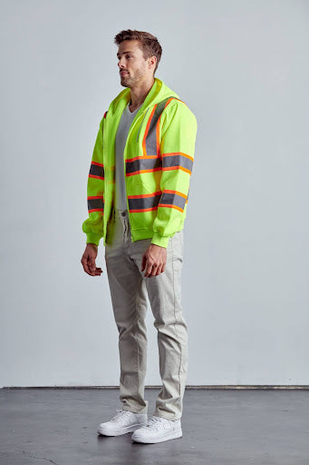 Class 3 Hi-Vis Full Zipper Hoodie