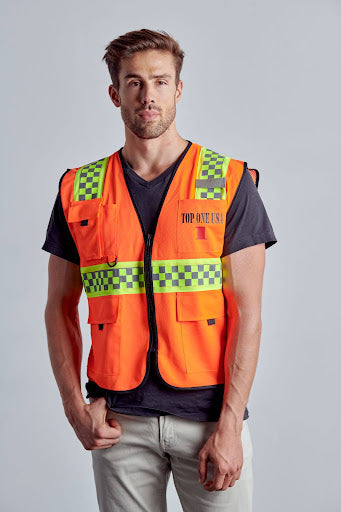 Class 3 Hi-Vis Multi Pocket Printed Vest