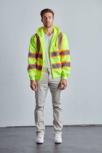 [Open-Pack] Class 3 Hi-Vis Full Zipper Hoodie