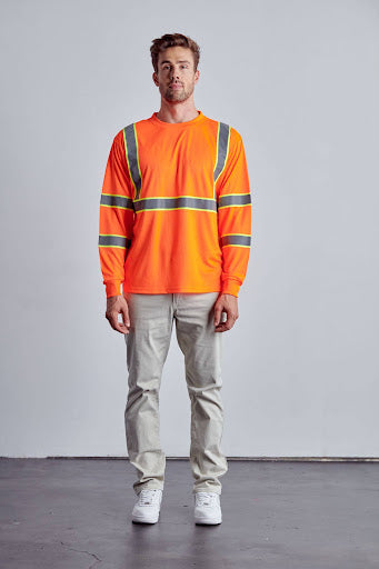 Class 3 Hi-Vis Long Sleeve T-Shirts