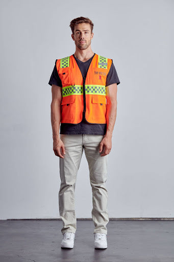 [Open-Pack] Class 3 Hi-Vis Multi Pocket Printed Vest