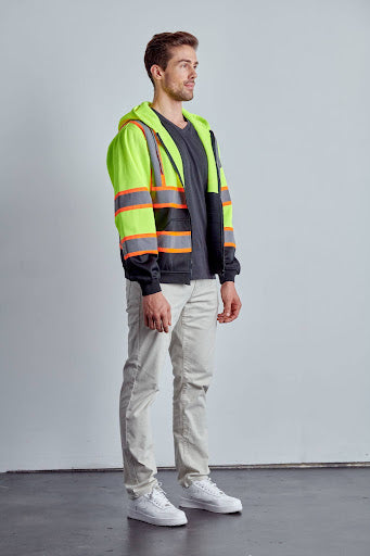 [Open-Pack] Class 3 Hi-Vis Full Zipper Hoodie