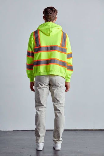 [Open-Pack] Class 3 Hi-Vis Full Zipper Hoodie