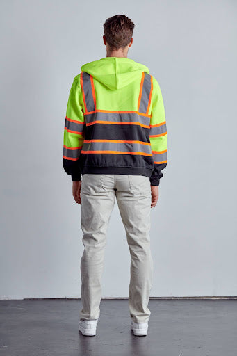 Class 3 Hi-Vis Full Zipper Hoodie